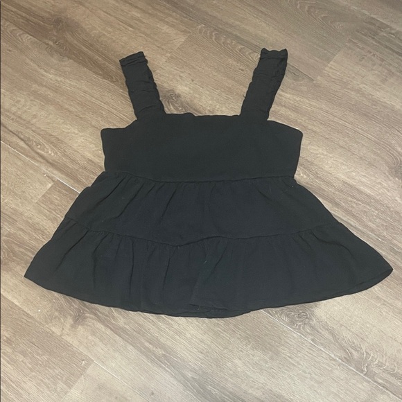 SO Tops - SO Black Cotton Blend Top